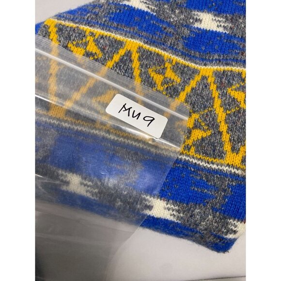 Vintage Hunt‎ Club Wool blend Women Sweaters size Medium Nordic Geometric Blue - Picture 4 of 9